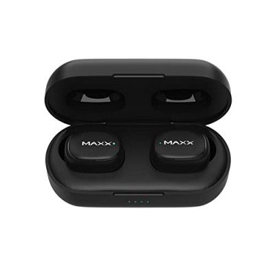 Maxx PX4 Truly Wireless Earbuds with Upto 54 Hrs Playtime, IPX6 Water and Sweat Resistant, Touch Control, Super Fast Charging (Black)