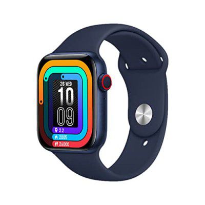 Maxx SX7 Pro Smart Watch - 1.7-Inch Large Screen, Dual Bluetooth 3.0 and 4.0, HRS3300 Heart Rate Sensor, Blood Oxygen Measurement, Adjustable Wristband, Android 4.4 and iOS 8.0 (Blue)