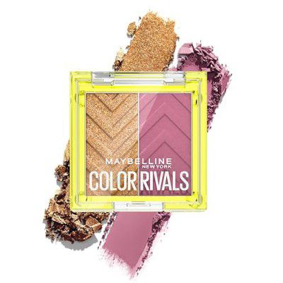 Maybelline New York Color Rivals Pigmented Eyeshadow Palette, Long lasting, Sweatproof, Waterproof, Matte, Shimmer : Assertive x Coy, 3g