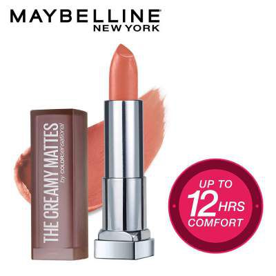 Maybelline New York Color Sensational Creamy Matte Lipstick, 637 Barely Nude, 3.9g