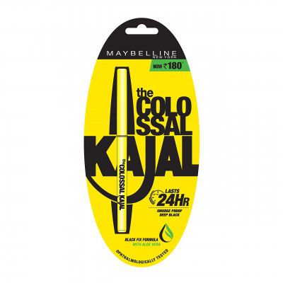 Maybelline New York Colossal Kajal, Intense Colour, Waterproof, Long lasting 24Hrs Stay, Black, 0.35g