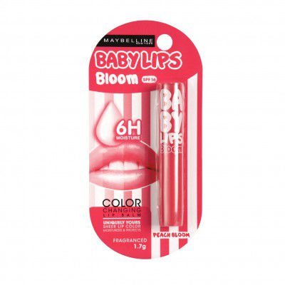 Maybelline New York Lip Balm, Moisturises and Protects from the Sun, Peach Bloom, 1.8g