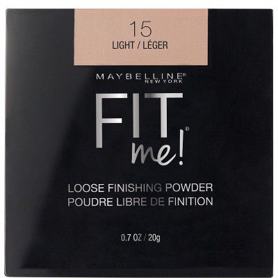 Maybelline New York Loose Finishing Powder, Controls Shine, Mineral Based Formula, Fit Me, 15 Light, 20g