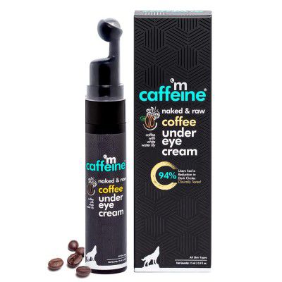 mCaffeine Coffee Under Eye Cream Gel for Dark Circles for Women & Men with Vitamin E, Hyaluronic acid & Coffee | 94% Users Saw Reduced Dark Circles, Reduces Puffiness & Fine Lines | Cooling Massage Ro