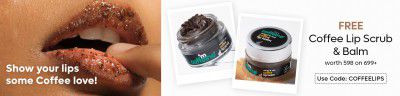 Mcaffeine : FREE Coffee Lip Scrub & Balm on orders above 699