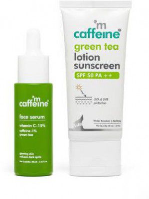 mCaffeine Green Tea Glow & Protect Essentials  (2 Items in the set)