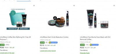 Mcaffeine Skin Care Combo at Minimum 70% off