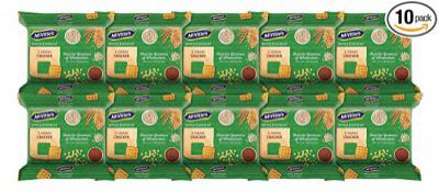 McVities Wholewheat 5 Grain Cracker Biscuits with Goodness of Oats, Ragi, Corn, Rice, 120g (Pack of 10)