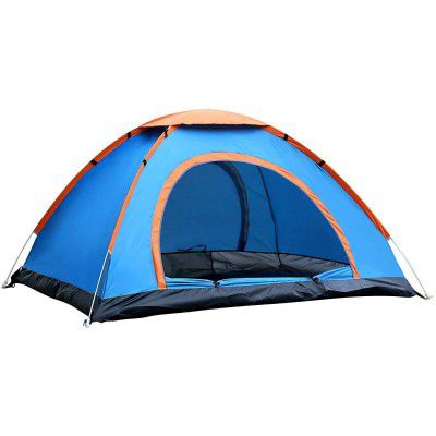 MD HUB Tent 2 Person Picnic Polyester Camping Portable Waterproof House Tent 2 Person for Hiking/Trekking Tent Dome/Travelling Tent - Multicolour