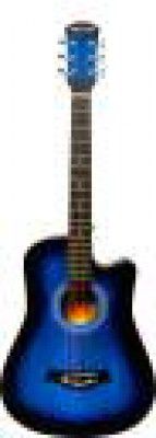 Medellin 38” Matt Acoustic Guitar Linden Wood Rosewood Right Hand Orientation  (Blue)