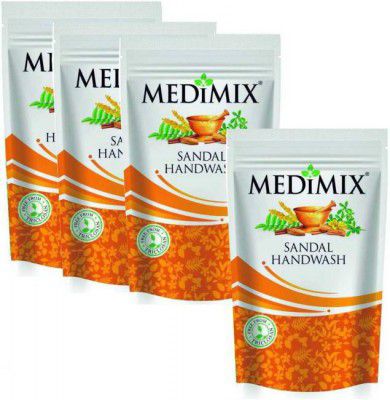 MEDIMIX Sandal Handwash Pouch - Buy 3 Get 1 Free! Hand Wash Pouch (2 x 400 ml)