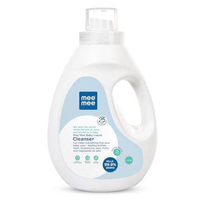 Mee Mee Anti-Bacterial Baby Liquid Cleanser, Kills 99.9% Germs | No Alcohol | Feeding Bottles | Bowls |Toys | Food | Accessories | Fruits & vegetables |(1.5 L - Bottle)