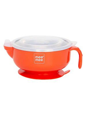 Mee Mee Stay Warm Baby Steel Bowl with Suction Base