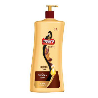 Meera Hairfall Care Shampoo, Goodness Of Badam & Shikakai, For Strong & Healthy Hair, For Men And Women, Paraben Free, 1L