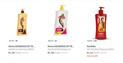 Meera Shampoos & Conditioners at Min 70% off