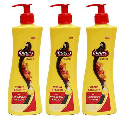 Meera Strong and Healthy Shampoo 340ml Men & Women - Pack of 3