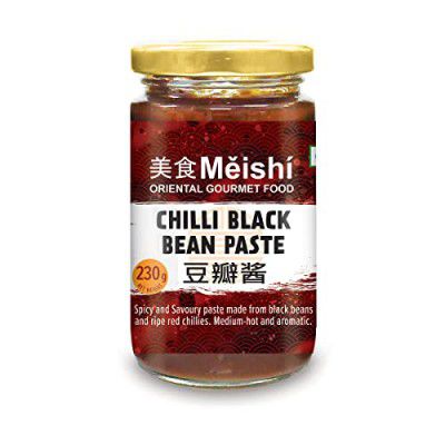 Meishi Chilli Black Beans Sauce | 230g | Black Bean Dip | Dipping Sauce | Fermented Black Bean Sauce | Ready-to-Eat