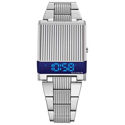 Men's Bulova Archive Series Digital LED Computron Stainless Steel Watch 96C139