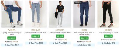 Men's Jeans minimum 70% off