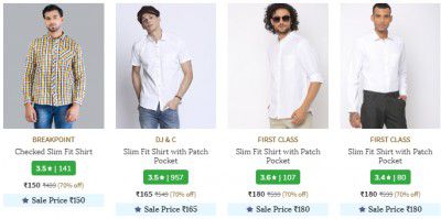 Men's Shirts minimum 70% off