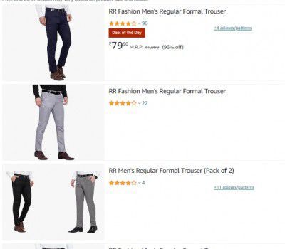 Mens Trouser Starts ₹79