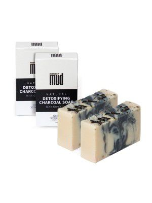 MENSXP MUD Natural Detoxifying Charcoal Soap (Set of 2)