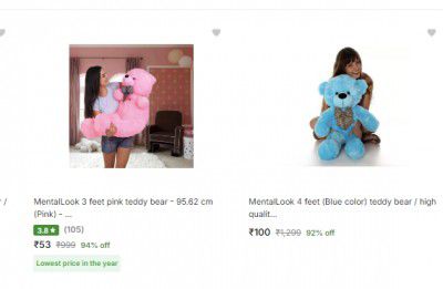 Mentallook Teddy Bears from ₹53