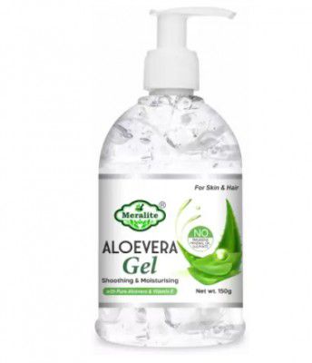 Meralite Aloe Vera Gel for Glowing Skin & Hair with Pure Vera & Vitamin E  (150 g)