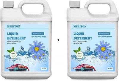 Meriton Liquid Detergent For all Type Of Cloth,Handwash & Machine Liquid Top&Front Load Aqua Liquid Detergent  (10000 ml)