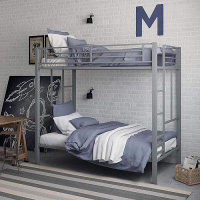 METALMASTER Twin Over Twin Metal Bunk Bed Without Matterss