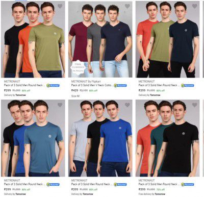 Metronaut Mens T Shirts starts ₹399 | Upto 80% Off