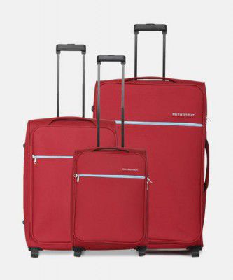 METRONAUT Soft Body Set of 3 Luggage - Advantage Combo Set (30inch+26inch+22inch) - Red