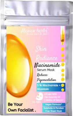 Mexico herbs Niacinamide Face Sheet Mask With Niacinamide & Hyaluronic Acid  (30 g)