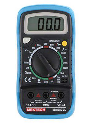 MEXTECH Battery Powered Mas830l 3 Digit, 1999 Counts, 600 Ac/dc Voltage Digital Multimeter