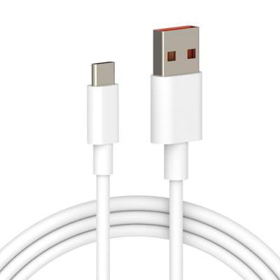 Mi USB to Type C 120W Hypercharge Cable, 6A Fast Charging Cable with Up to 480 Mbps High-Speed Data Transfer & Sync Cord White (1 Meter)