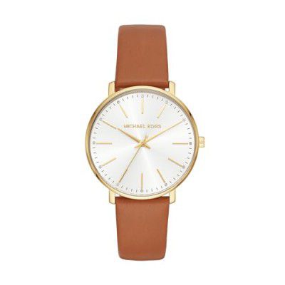 Michael Kors Leather Pyper Analog White Dial Women's Watch-Mk2740