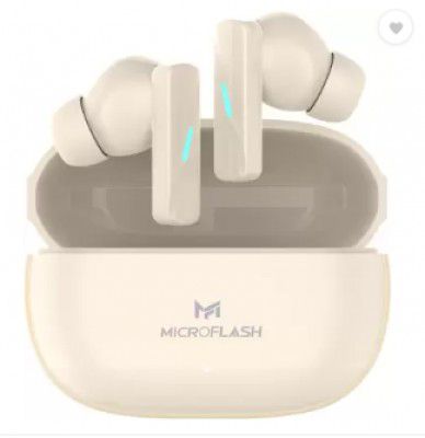 Microflash L95, ENC Upto 50hrs Playtime Earbuds (Beige, True Wireless)