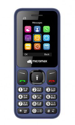 Micromax All-New J3 | Keypad Mobile with 1.77" Screen |Auto Call Recording | Wireless FM | Blue