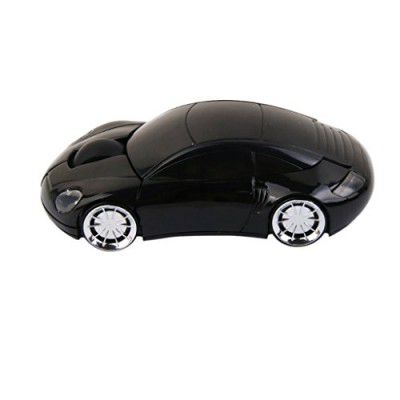 Microware 2.4GHz Digital Wireless USB Optical Car Shaped Mouse With USB Receiver For PC Laptop Black