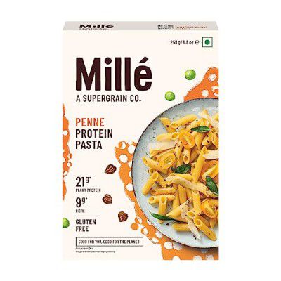 Mille High Protein Penne Pasta | Gluten Free | No Maida | 1.8X Plant Protein | 250Gms