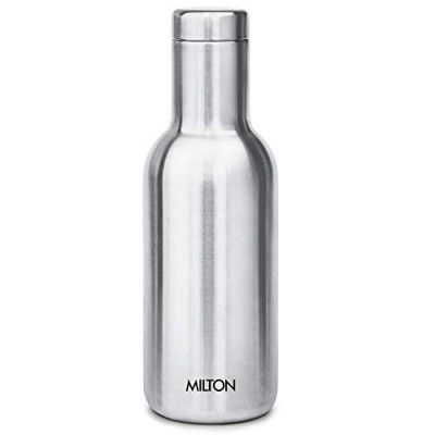 Milton Charm 600 Stainless Steel 24 Hours Hot or Cold Water Bottle, 550 ml, Silver