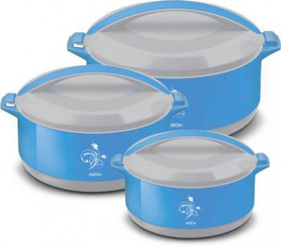 MILTON Divine Jr Casserole Gift, 500/1000/1500, Blue Pack of 3 Serve Casserole Set  (430 ml, 830 ml, 1400 ml)