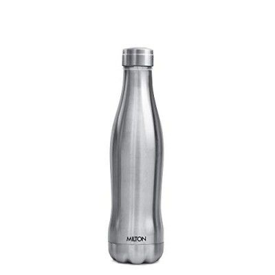 MILTON Duke 500 Stainless Steel Water Bottle, (420 ml, Silver)