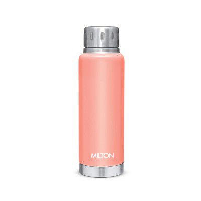 MILTON Elfin Stainless Steel Hot and Cold Water Bottle, 300ml, Orange, Peach