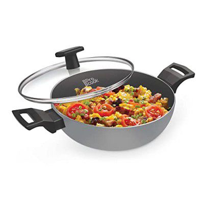 MILTON Pro cook Black Pearl Induction Kadhai, 22 cm / 2.1 Litre