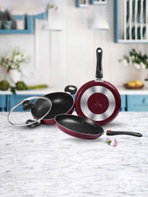 Milton Pro Cook Kitchen Pride Set of 3 Non-Induction Non-Stick Food Grade Dishwasher Safe