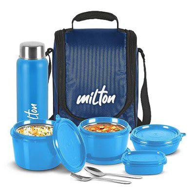 MILTON Pro Lunch Tiffin (3 Microwave Safe Inner Steel Containers)