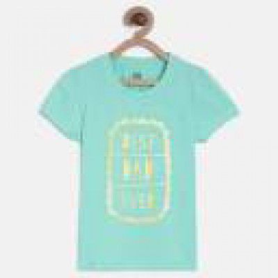 MINI KLUB  Baby Girls Typography Pure Cotton T-Shirt