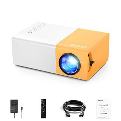 Mini Projector, Vamvo YG300 Pro Mini Projector, Portable Film Projector 1080p Supports Children's Gift, Home Cinema, Compatible Smartphone / Laptop / PS4 / Firestick