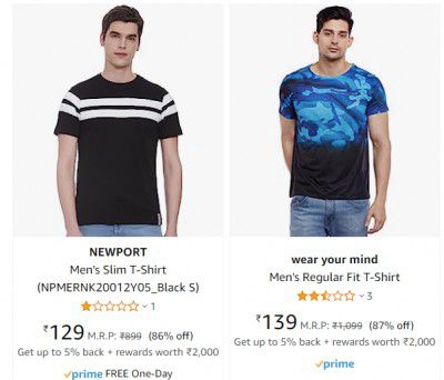 Minimum 87% off on Men's Clothing